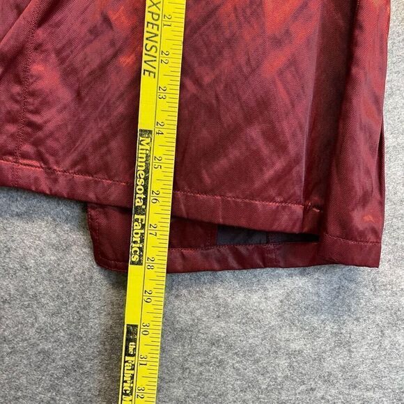 Ruby Rd Jacket Women's Size 12 Cranberry Red Metallic Button Front Drawstring - Picture 7 of 15